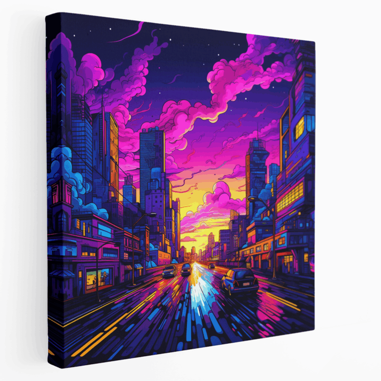 Neon Rüyaları Kanvas Tablo