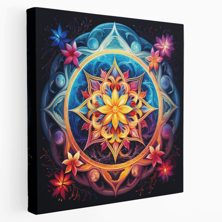 Mistik Meditasyonlar - Psikedelik Mandala Duvar Dekoru