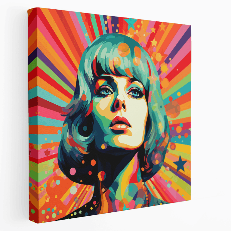 Psikedelik Retro Pop Sanat Kanvas Tablo Baskı
