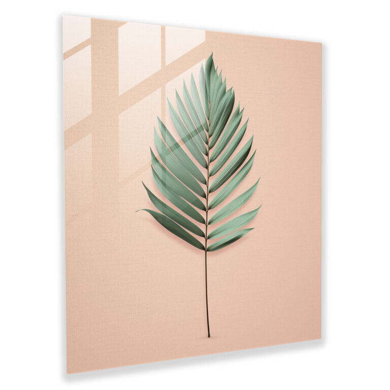 Minimalist Pastel Cam Tablo Baskı - Pastel Nötr Arka Plan Temiz Estetik