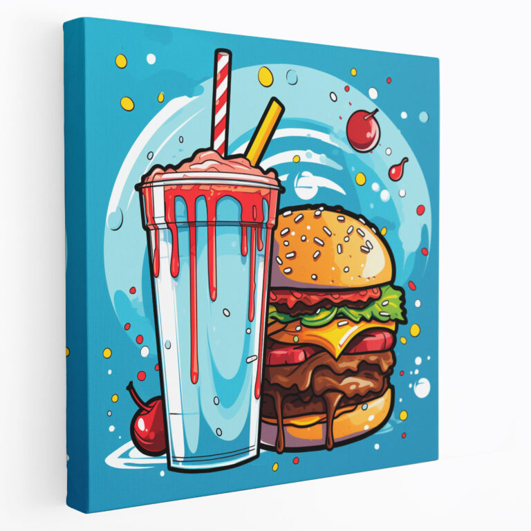 Pulp Fiction Kanvas Tablo - Milkshake Duvar Dekorasyonu