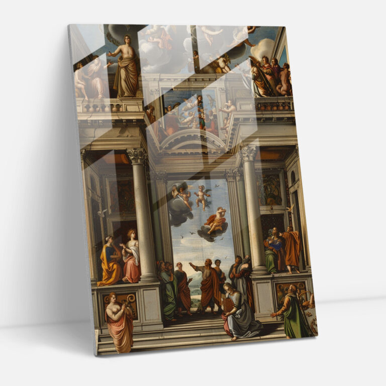 Raffaello Sanzio Cam Tablo Modern Sanat - Duvar Dekorasyonu Ev Dekorasyonu