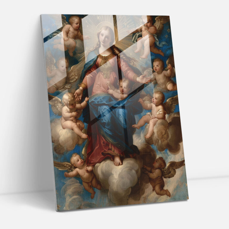 Raffaello Sanzio Duvar Dekorasyonu: Sistine Madonna - Raffaello Sanzio Ev Dekorasyonu Cam Sanatı Cam Tablo