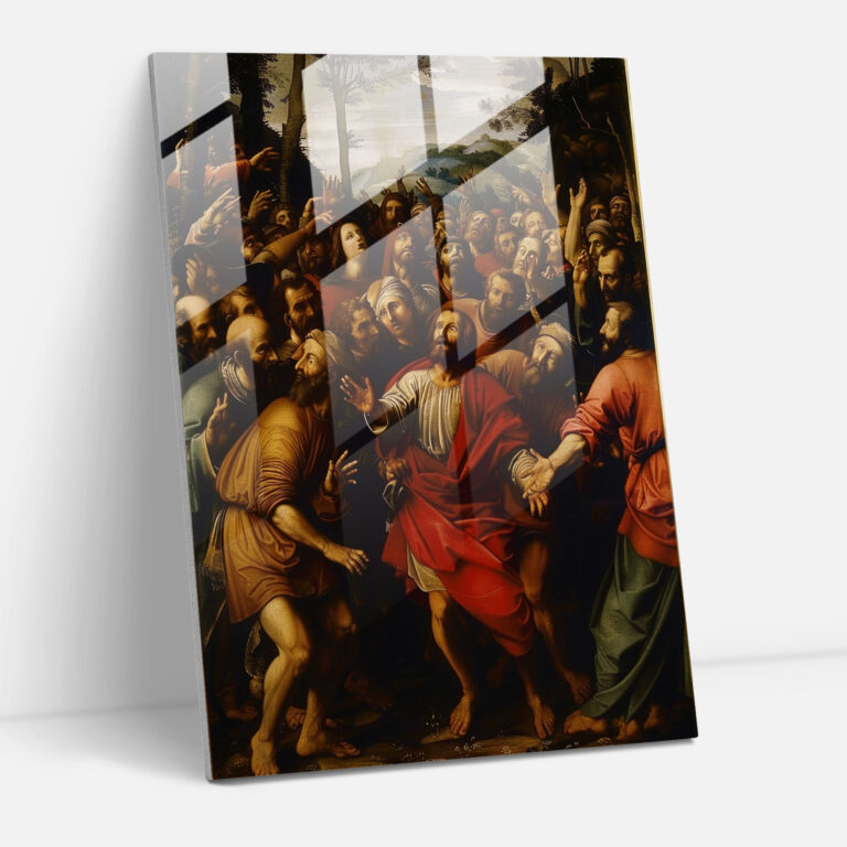 Raffaello Sanzio Duvar Dekorasyonu - La Disputa - Cam Tablo