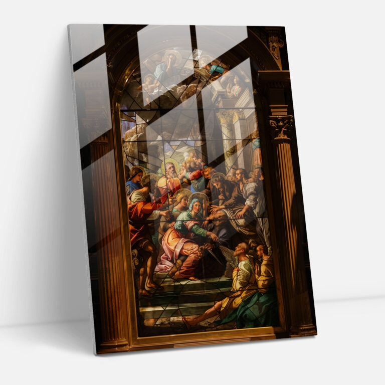 Raffaello Sanzio Cam Duvar Sanatı - Depo - Ev Dekorasyonu Modern Sanat Cam Duvar Sanatı