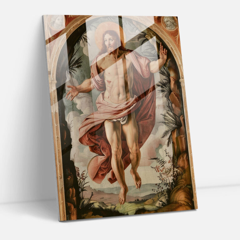 Raffaello Sanzio Ev Dekorasyonu - Diriliş - Raffaello Sanzio Cam Tablo Ev Dekorasyonu