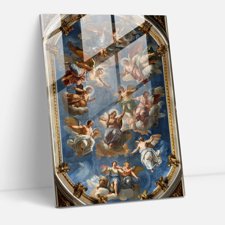 Raffaello Sanzio Cam Tablo - Raffaello Sanzio Duvar Dekorasyonu Cam Duvar Sanatı