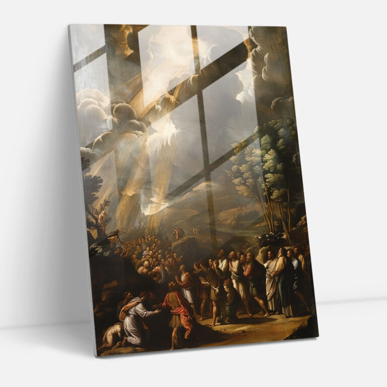Parlak Aydınlatmalı Cam Tablo Sanatı - Raffaello Sanzio Modern Sanat Kanvas Tablo