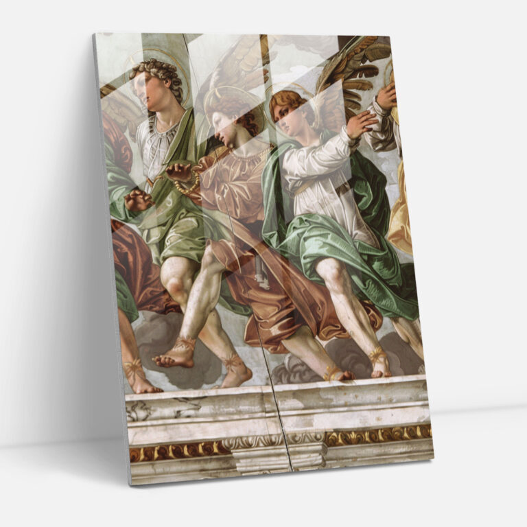 Raffaello Sanzio Cam Tablo Sanatı - Modern Sanat Tipli Raffaello Sanzio Cam Tablo