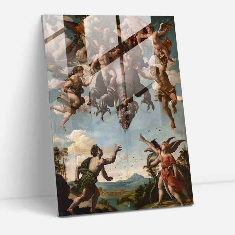 Raffaello Sanzio Cam Tablo Sanatı - Ev Dekorasyonu Modern Sanat