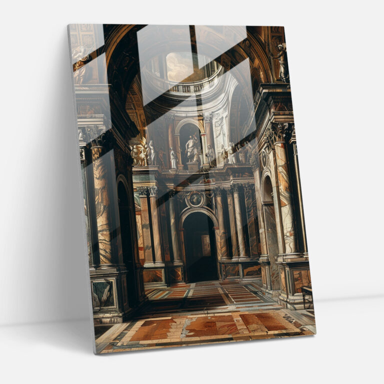 Mimari Cam Tablo - Raffaello Sanzio Modern Sanat Cam Sanatı Cam Tablo
