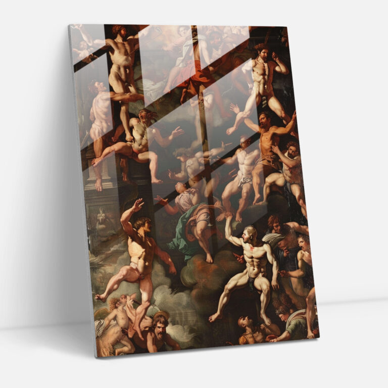 Raffaello Sanzio Cam Tablo - Modern Sanat Ev Dekorasyonu için Raffaello Sanzio Cam Tablo
