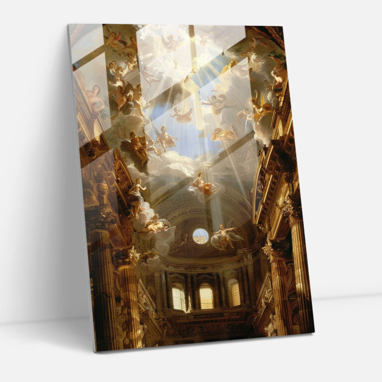 Raffaello Sanzio Duvar Dekorasyonu - Modern Sanat Cam Tablo
