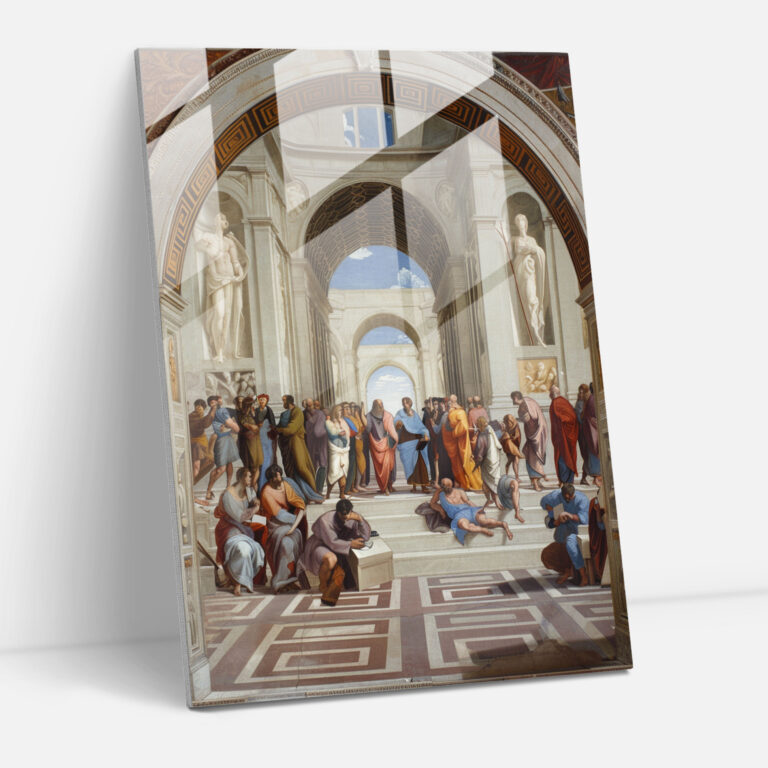 Raffaello Sanzio Modern Sanat Cam Tablo - Raffaello Sanzio Cam Tablo Cam Duvar Sanatı