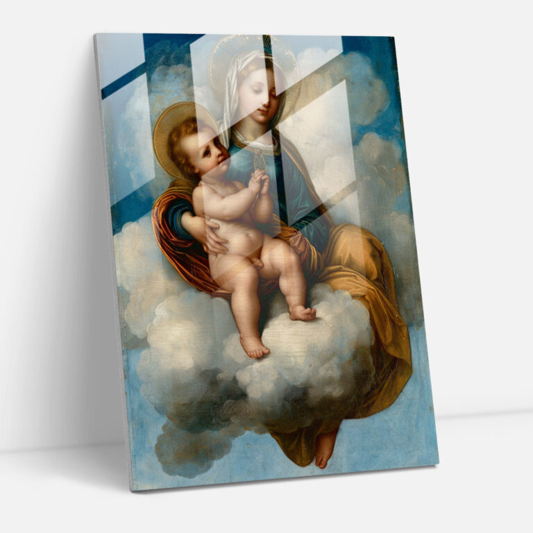 Raffaello Sanzio Efsanevi Cam Duvar Sanatı - Raffaello Sanzio Cam Tablo Cam Duvar Sanatı Cam Sanatı
