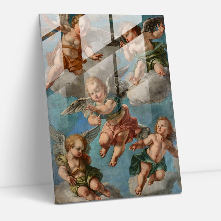 Raffaello Sanzio Cam Tablo Modern Sanat - Ev Dekorasyonu için Raffaello Sanzio Sanatı