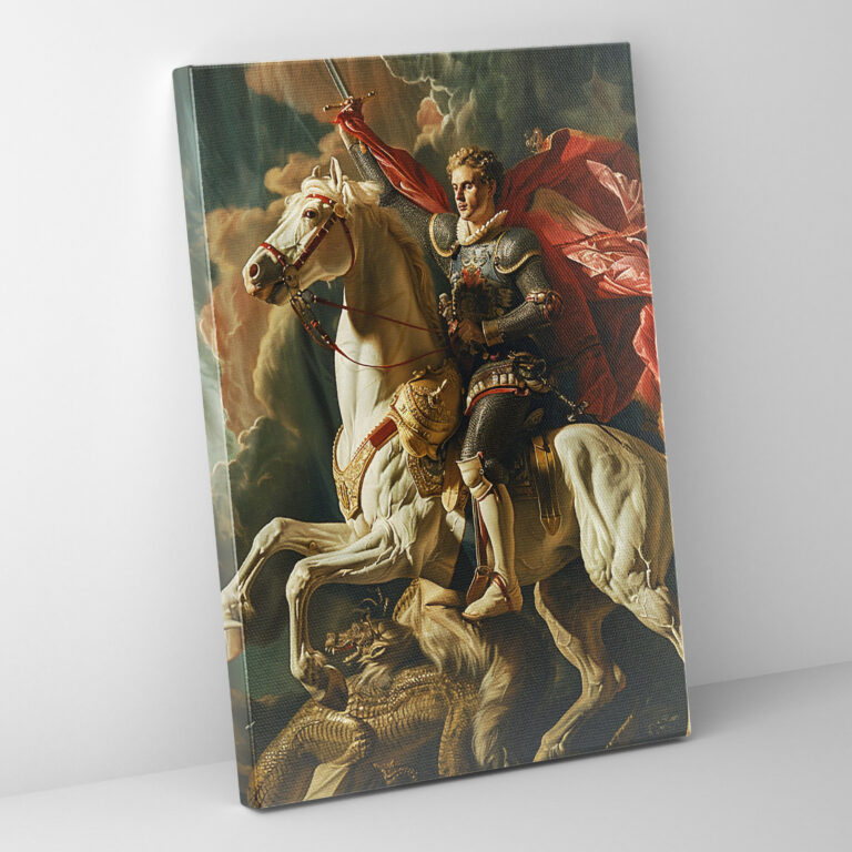 St. George ve Ejderha Duvar Sanatı - Raffaello Sanzio Kanvas Tablo