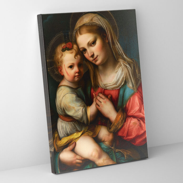 Raffaello Sanzio Duvar Sanatı - Meryem Ana ve Çocuk - Duvar Dekorasyonu Kanvas Tablo