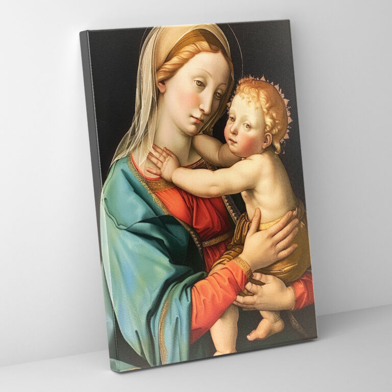 Raffaello Sanzio tarafından yapılan Madonna ve Çocuk Kanvas Tablosu - Raffaello Sanzio Duvar Sanatı Ev Dekorasyonu