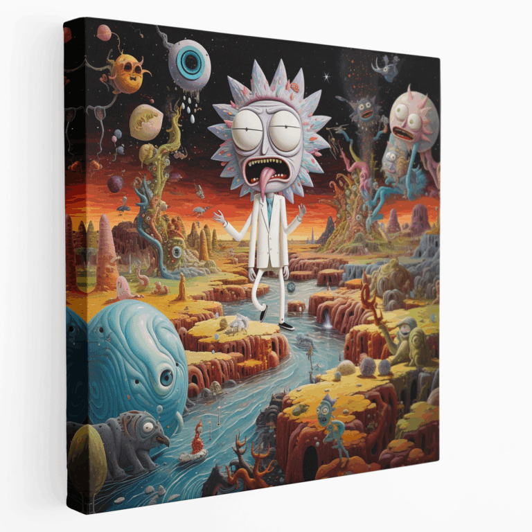 Keyifli Gerçeküstü Kanvas Tablo - Rick and Morty'nin Rüya Dünyası