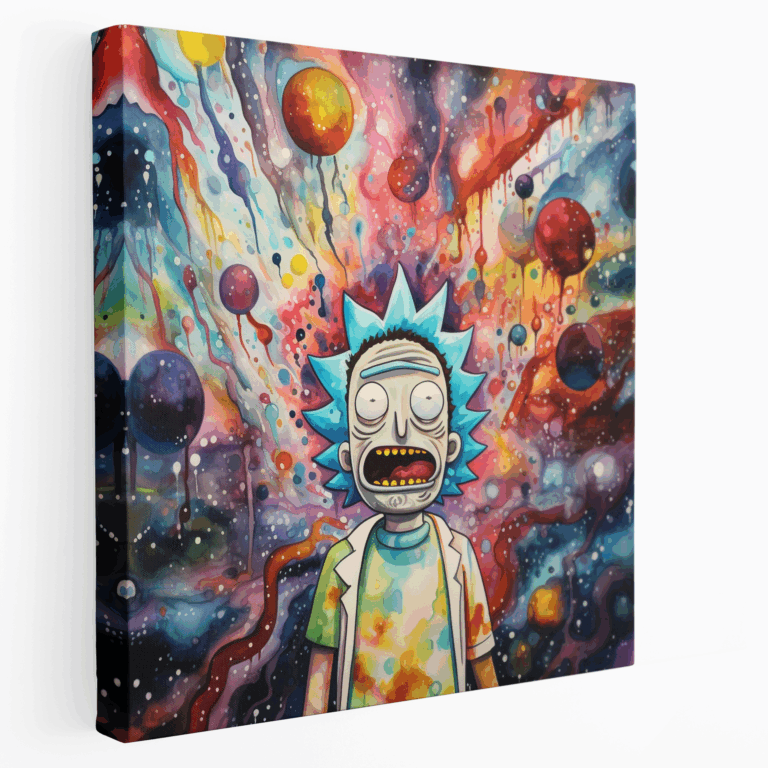 Kozmik Rick ve Morty Kanvas Tablo