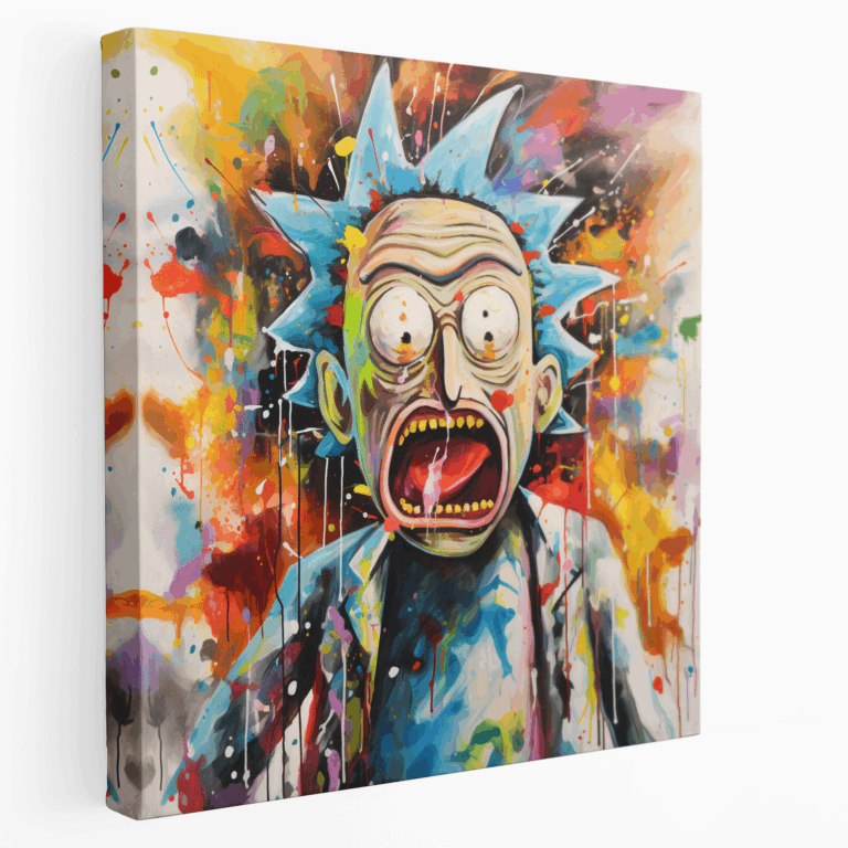 Rick ve Morty İfadesi Kanvas Tablo Baskısı
