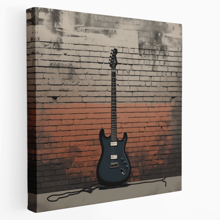Minimalist Gitar Duvar Sanatı