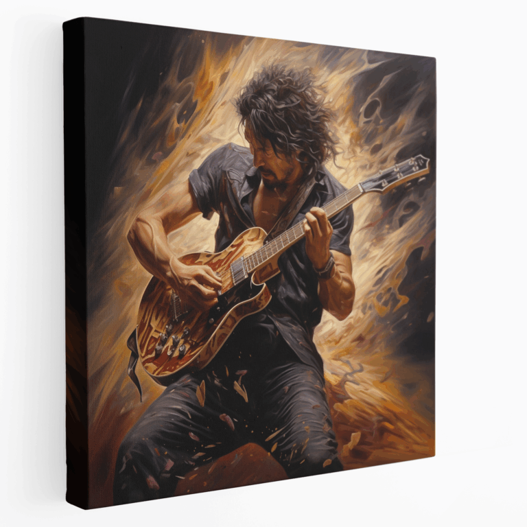 Gitar Ustası Kanvas Tablo