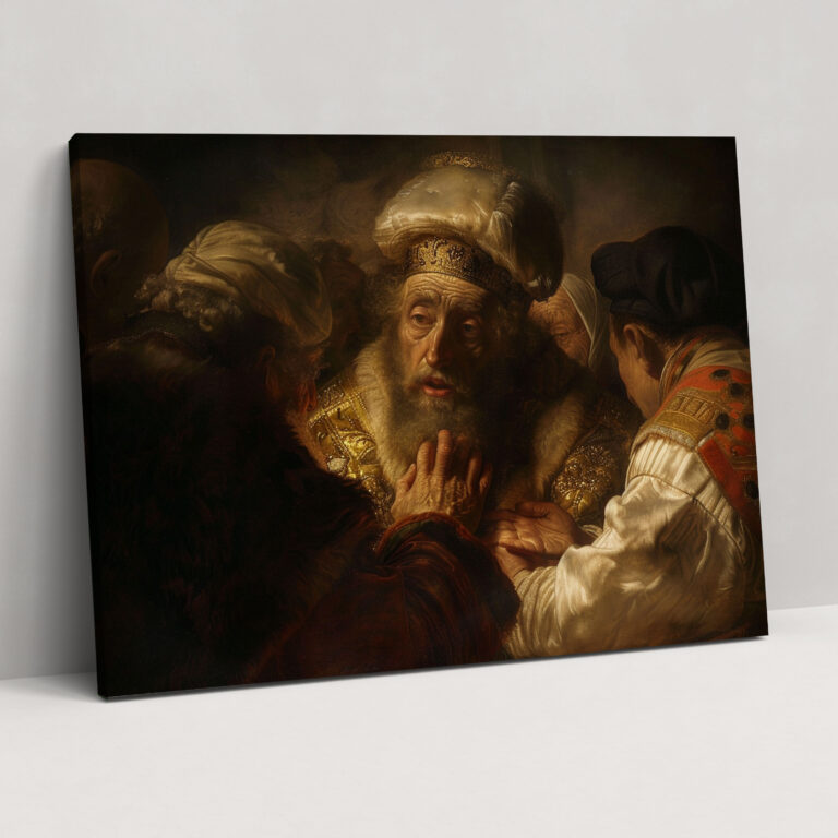 Rembrandt İncil Sahnesi Duvar Dekorasyonu - Kanvas Ev Dekorasyonu