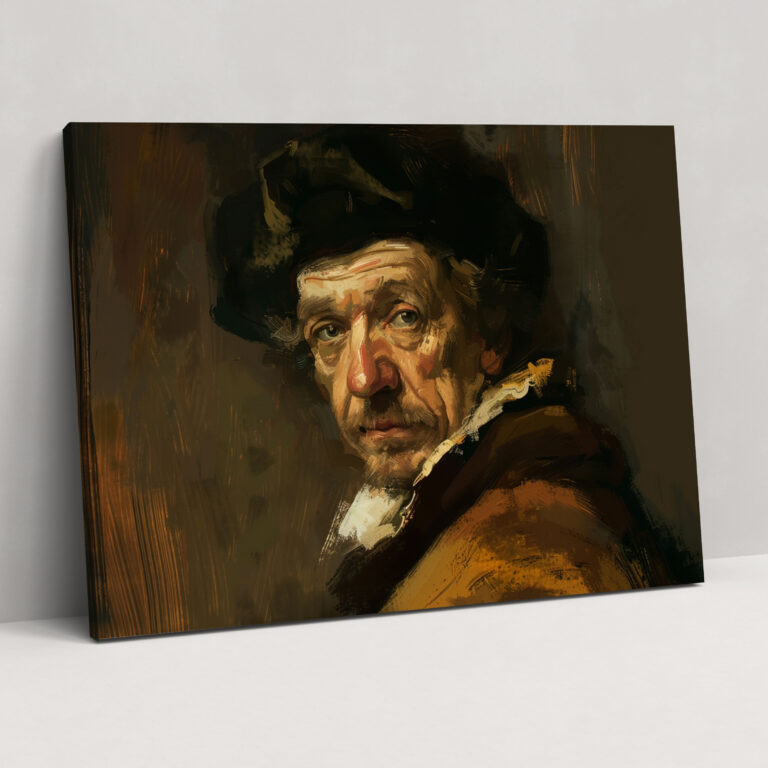 Rembrandt Kanvas Tablo - Kendi Portresi Duvar Sanatı - Ev Dekorasyonu için Rembrandt Kanvas Duvar Sanatı