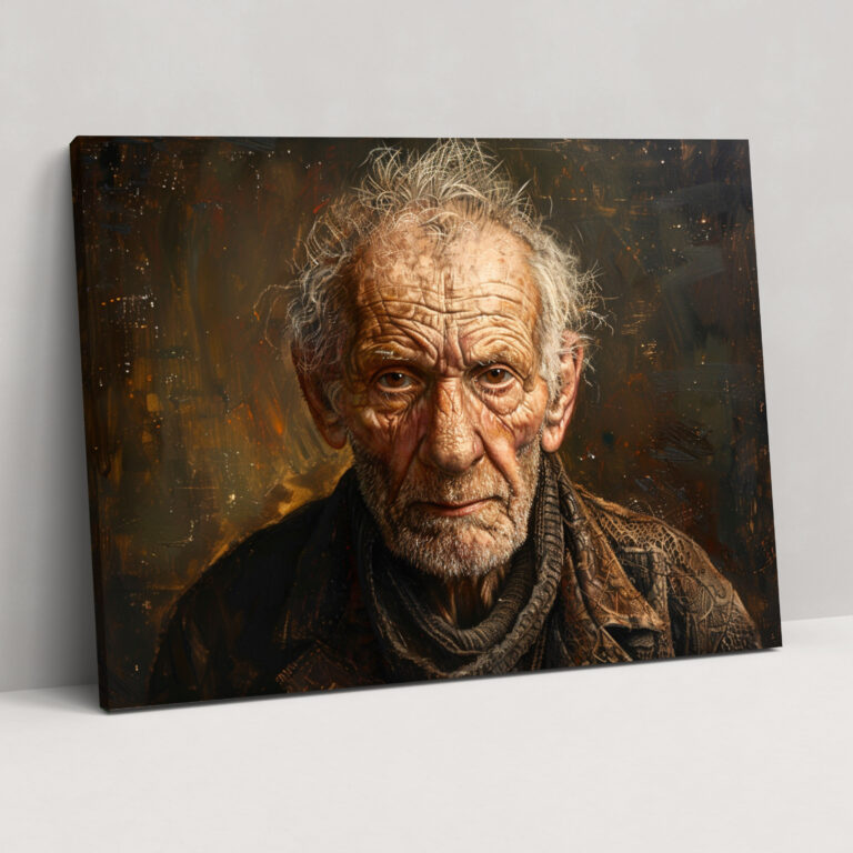 Rembrandt Duvar Süsü - Yaşlı Adam Portre Kanvas Tablo - Ev Dekorasyonu ve Rembrandt Sanat Eseri