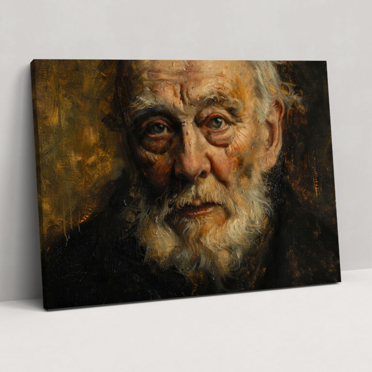 Rembrandt Tablo Baskısı - Yaşlı Bir Adam Portresi - Kanvas Tablo Duvar Sanatı