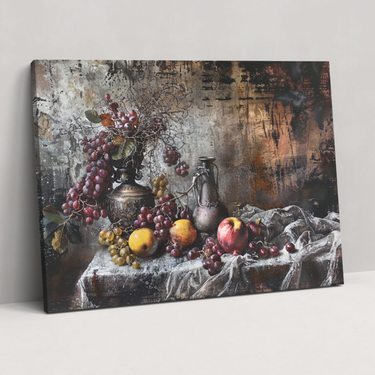 Rembrandt Kanvas Tablo - Zengin Dokulu Hâlâ Hayat - Ev Dekorasyonu Duvara Asılabilir Kanvas Sanat