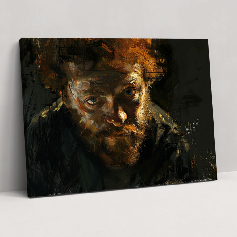 Rembrandt İfade Dolu Kendi Portresi Duvar Sanatı - Kanvas Tablo Duvar Dekorasyonu