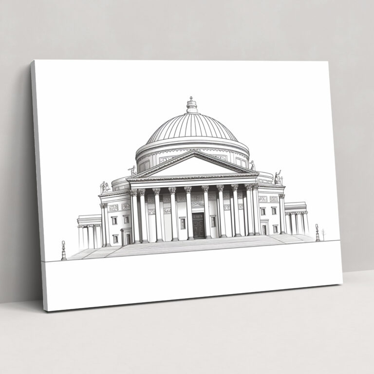 Roma Dekorasyon Duvar Tablosu - Minimalist Çizim