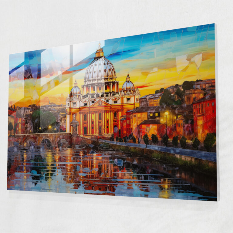 Vatikan Şehri Cam Tablo Sanatı - Roma Kutsal Güzellik
