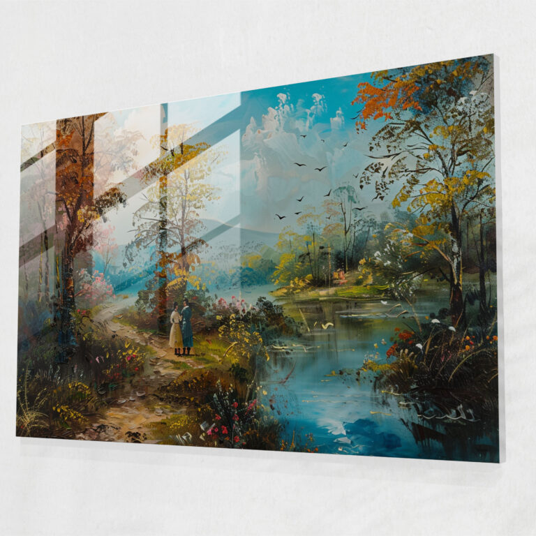 Rokoko Tarzı Tablo Duvar Dekorasyonu - Kanvas Tablo Cam Tablo Modern Sanat