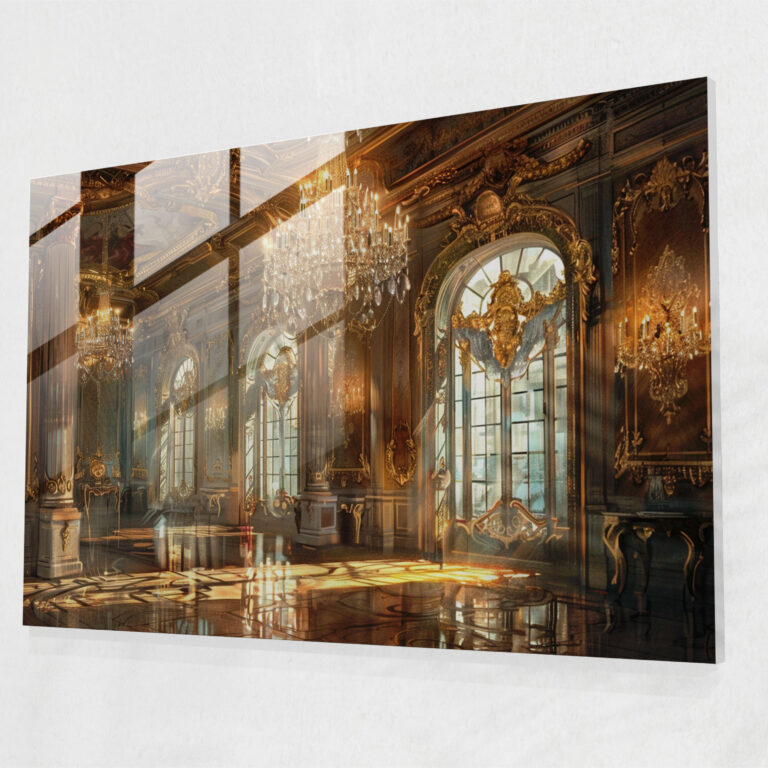 Rokoko Tarzı Resim Modern Sanat - Rokoko Tarzı Resim Cam Sanatı Ev Dekorasyonu Duvar Dekorasyonu