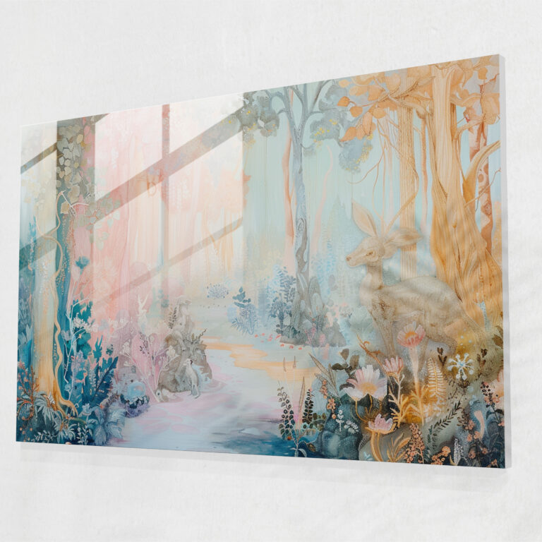 Rokoko Tarzı Tablo Cam Sanatı - Duvar Dekorasyonu Modern Sanat