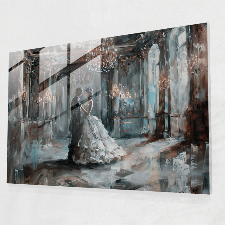 Rokoko Stili Resim Ev Dekorasyonu - Kanvas Tablo Modern Sanat Cam Sanat