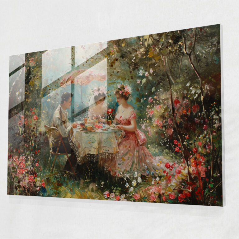 Rokoko Tarzı Resim Duvar Dekorasyonu - Romantik Piknik Temalı Rokoko Tarzı Resim Duvar Dekorasyonu