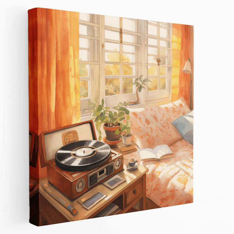 Retro Plakçaları Kanvas Tablo Baskı