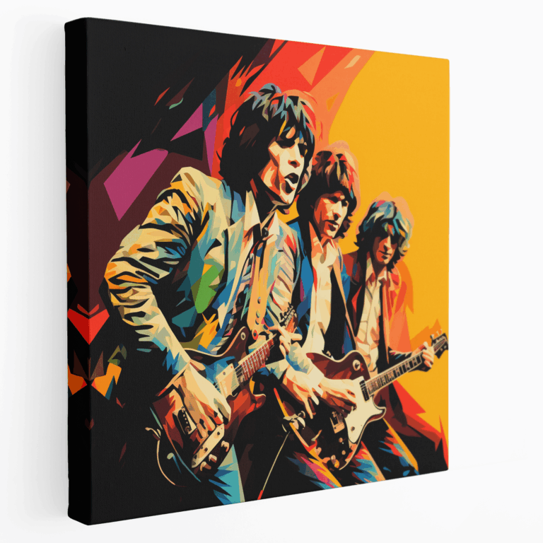 Psikedelik Rolling Stones Kanvas Tablo