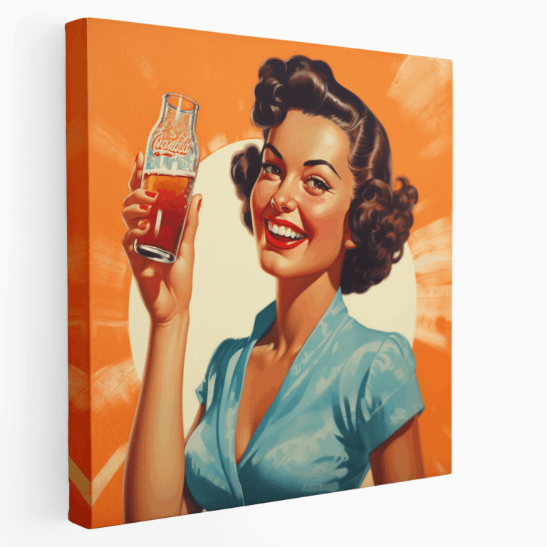 Retro Soda Reklamları Kanvas Tablo