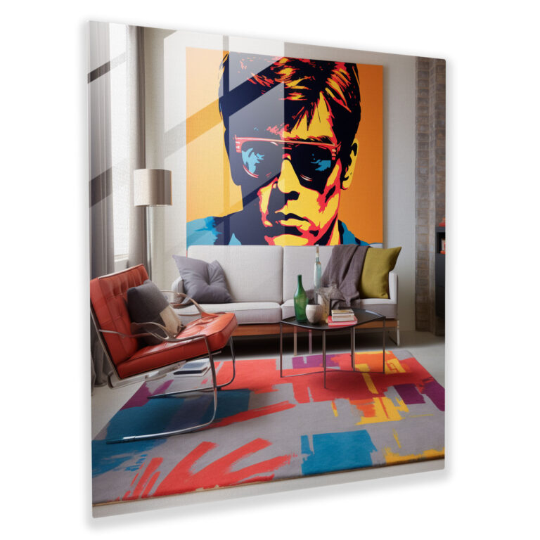 Scarface Pop Art Cam Tablo - Ev Dekorasyonu için Scarface Cam Duvar Sanatı