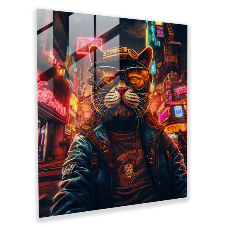 Retro Scarface Cam Tablo - Scarface Cam Duvar Sanatı Modern Sanat