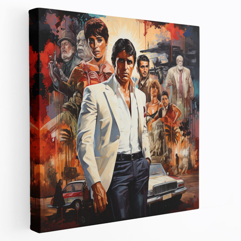 Scarface Pop Art Sahne Kanvas Tablo
