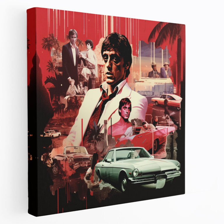 Scarface Film Tutkunları İçin Kolaj Duvar Sanatı