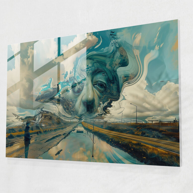 Rüya Gibi Salvador Dali Cam Sanatı - Salvador Dali Cam Sanatı Modern Sanat Duvar Dekorasyonu