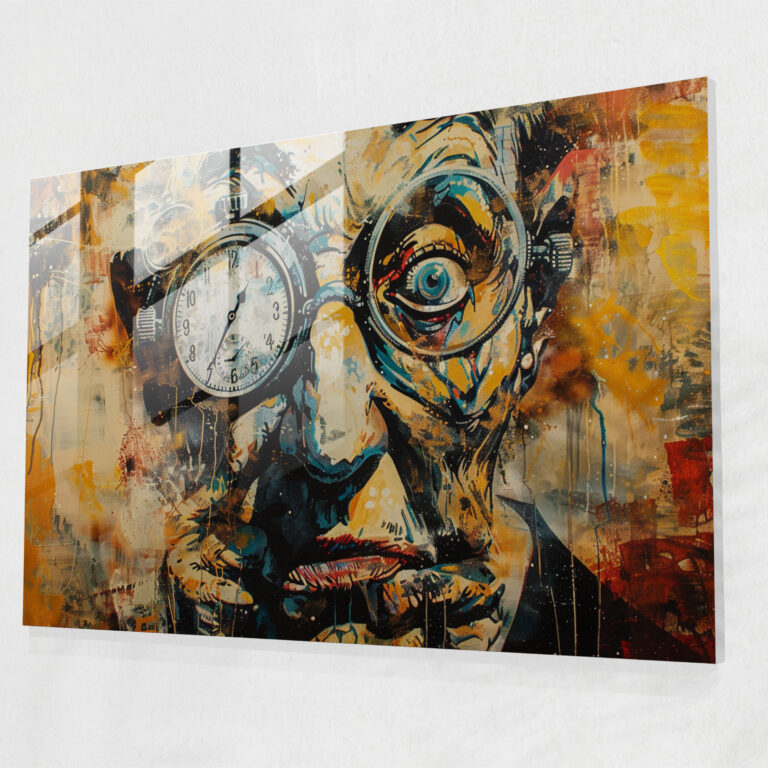 Salvador Dali Soyut Portre Cam Tablo - Surrealizm Ev Dekorasyonu için Salvador Dali